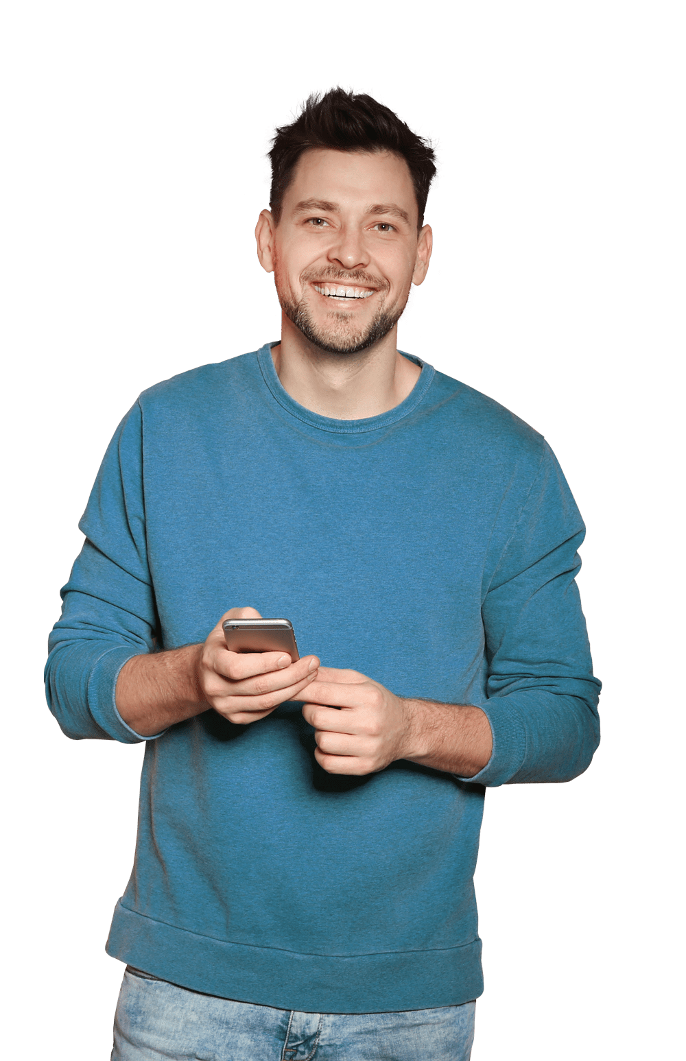 ragazzo con lo smartphone in mano