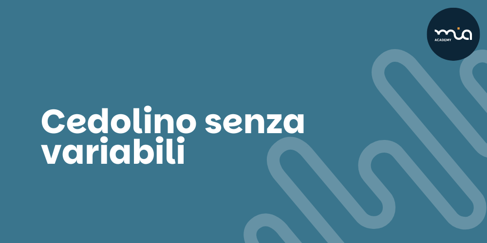 Cedolino senza variabili