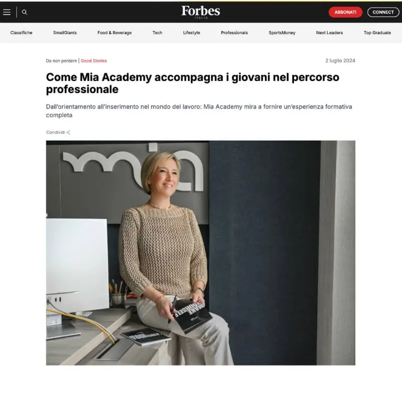 Come Mia Academy accompagna i giovani nel percorso professionale